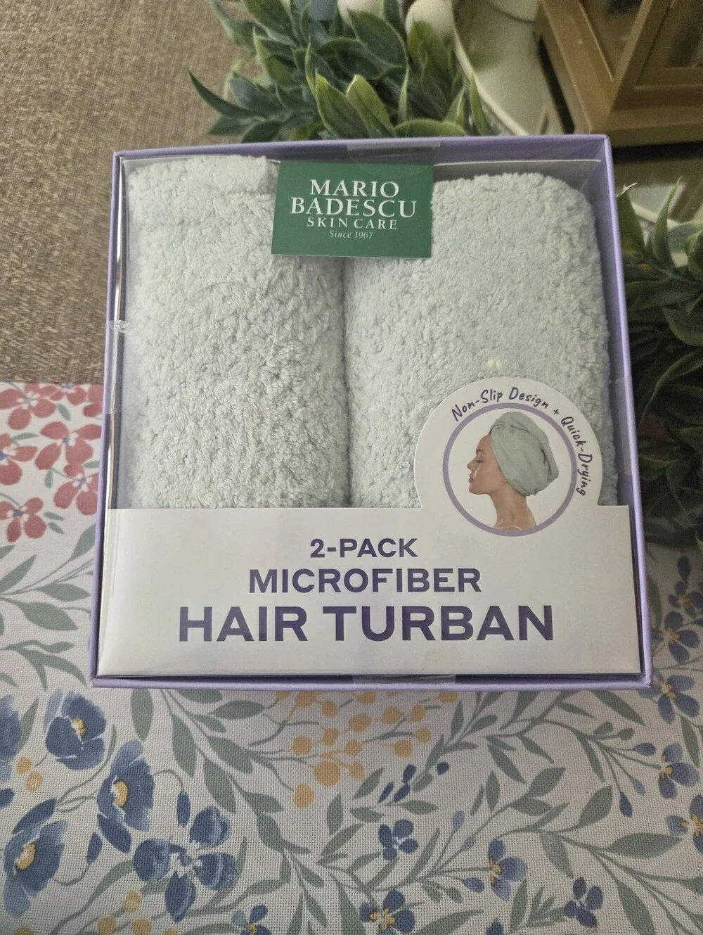 Mario Badescu Microfiber Hair Turbans - Pale Green 2-Pack